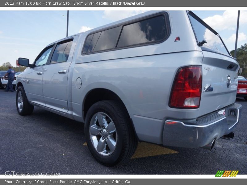 Bright Silver Metallic / Black/Diesel Gray 2013 Ram 1500 Big Horn Crew Cab