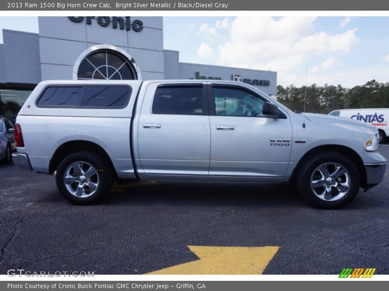 Bright Silver Metallic / Black/Diesel Gray 2013 Ram 1500 Big Horn Crew Cab