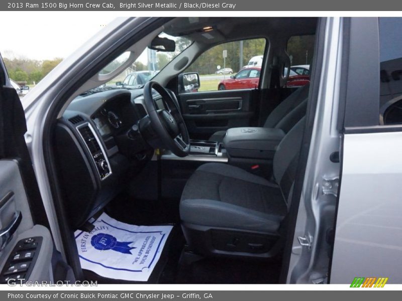 Bright Silver Metallic / Black/Diesel Gray 2013 Ram 1500 Big Horn Crew Cab
