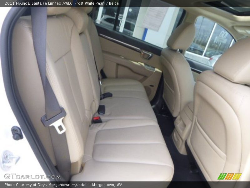Frost White Pearl / Beige 2011 Hyundai Santa Fe Limited AWD