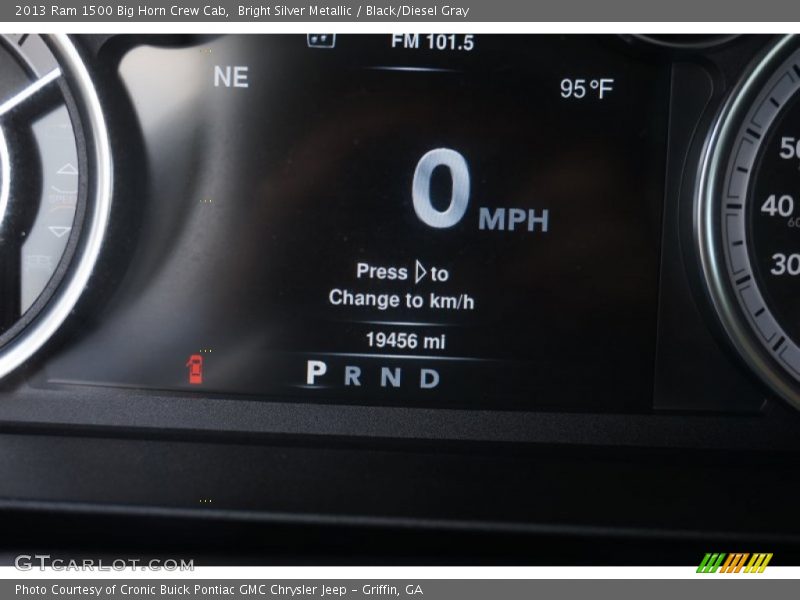 Bright Silver Metallic / Black/Diesel Gray 2013 Ram 1500 Big Horn Crew Cab