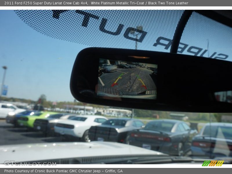 White Platinum Metallic Tri-Coat / Black Two Tone Leather 2011 Ford F250 Super Duty Lariat Crew Cab 4x4