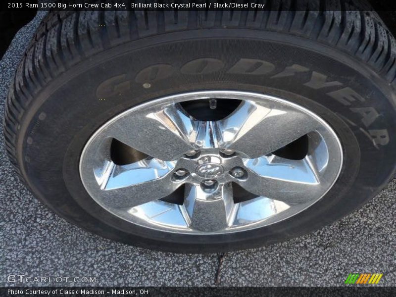 Brilliant Black Crystal Pearl / Black/Diesel Gray 2015 Ram 1500 Big Horn Crew Cab 4x4