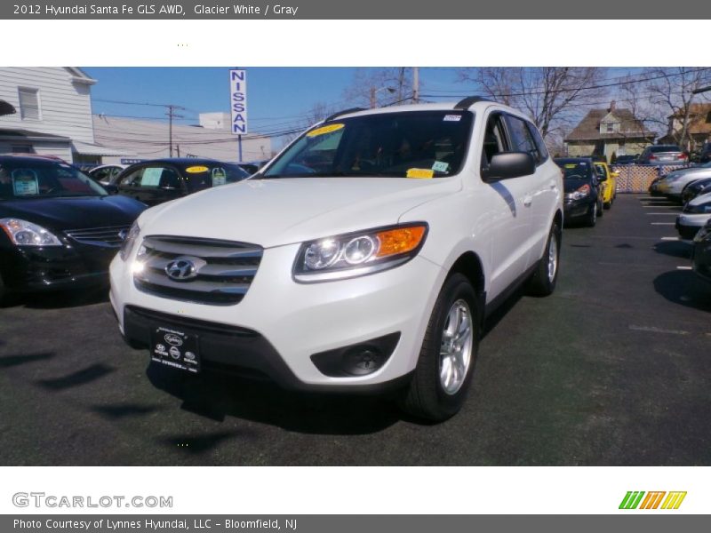Glacier White / Gray 2012 Hyundai Santa Fe GLS AWD
