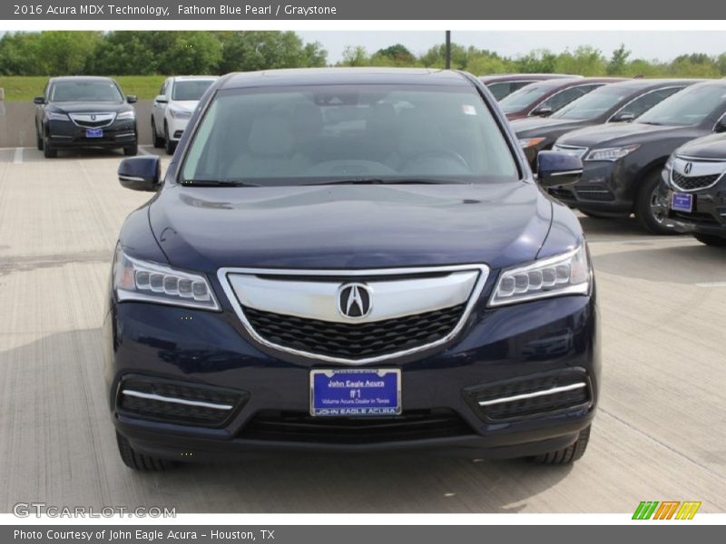 Fathom Blue Pearl / Graystone 2016 Acura MDX Technology