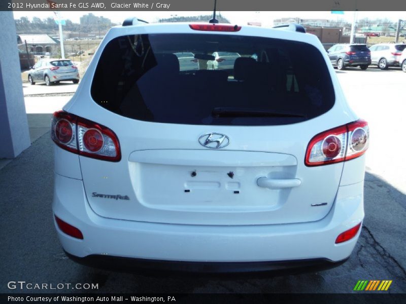 Glacier White / Gray 2012 Hyundai Santa Fe GLS AWD