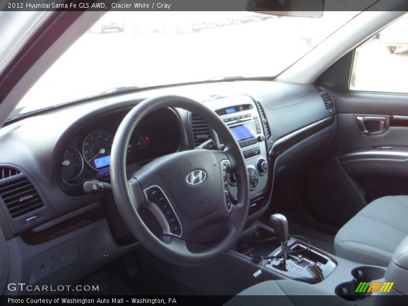 Glacier White / Gray 2012 Hyundai Santa Fe GLS AWD