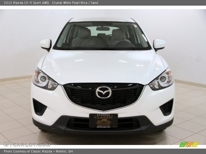 Crystal White Pearl Mica / Sand 2013 Mazda CX-5 Sport AWD