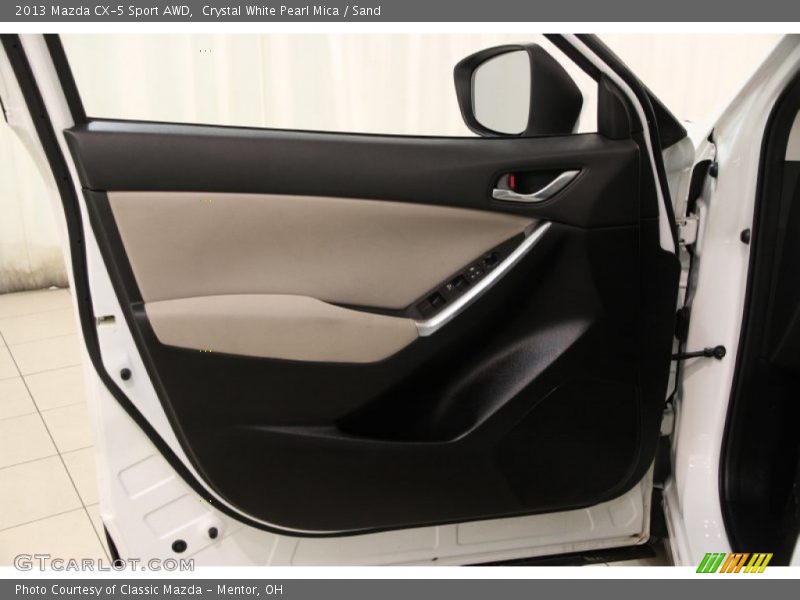 Crystal White Pearl Mica / Sand 2013 Mazda CX-5 Sport AWD