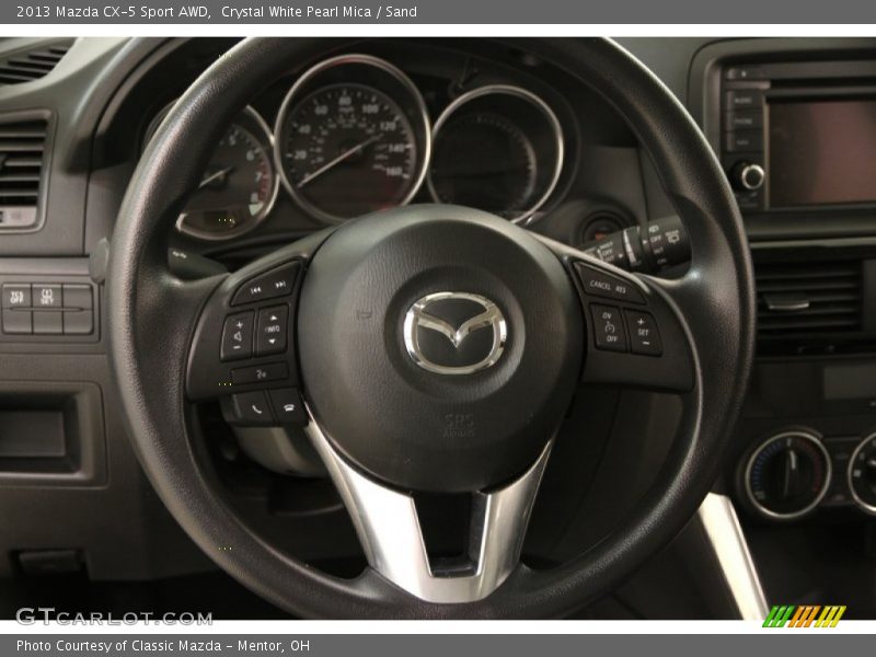 Crystal White Pearl Mica / Sand 2013 Mazda CX-5 Sport AWD