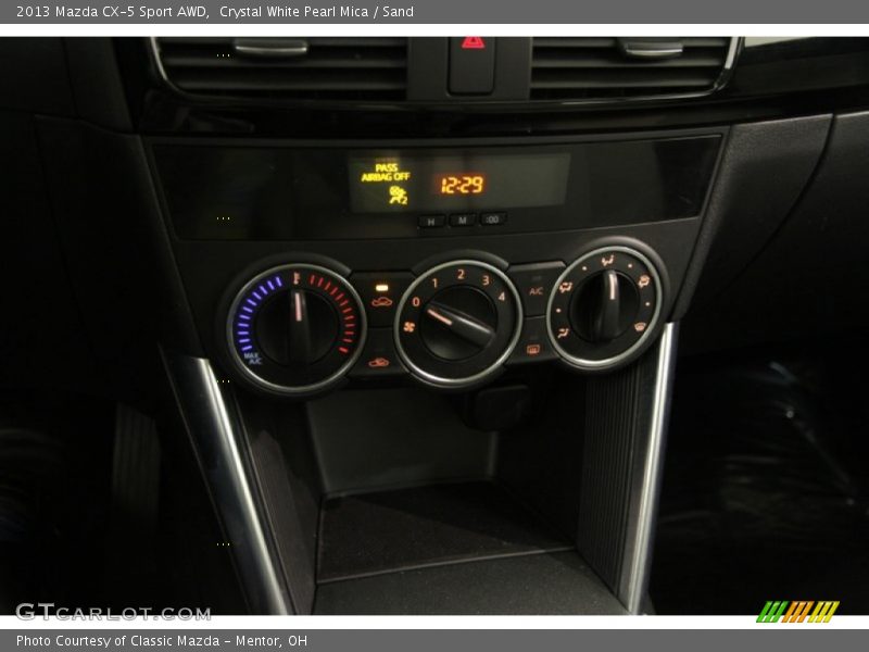 Crystal White Pearl Mica / Sand 2013 Mazda CX-5 Sport AWD