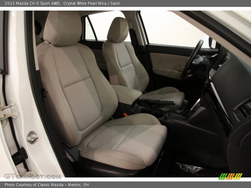 Crystal White Pearl Mica / Sand 2013 Mazda CX-5 Sport AWD