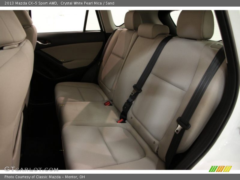 Crystal White Pearl Mica / Sand 2013 Mazda CX-5 Sport AWD