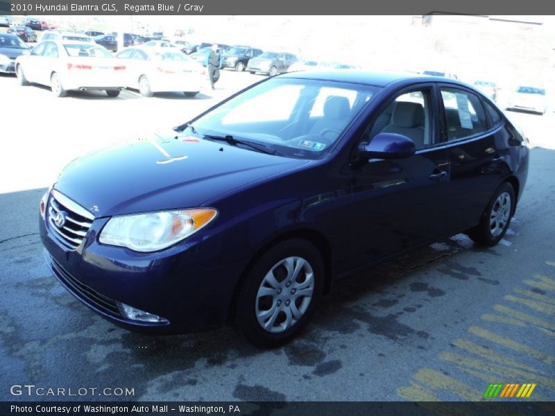 Regatta Blue / Gray 2010 Hyundai Elantra GLS