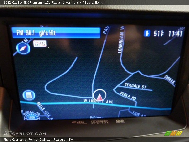 Radiant Silver Metallic / Ebony/Ebony 2012 Cadillac SRX Premium AWD