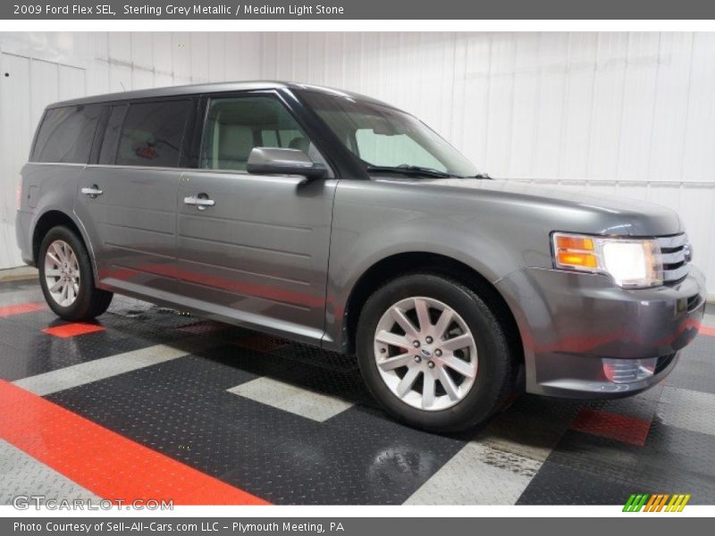 Sterling Grey Metallic / Medium Light Stone 2009 Ford Flex SEL