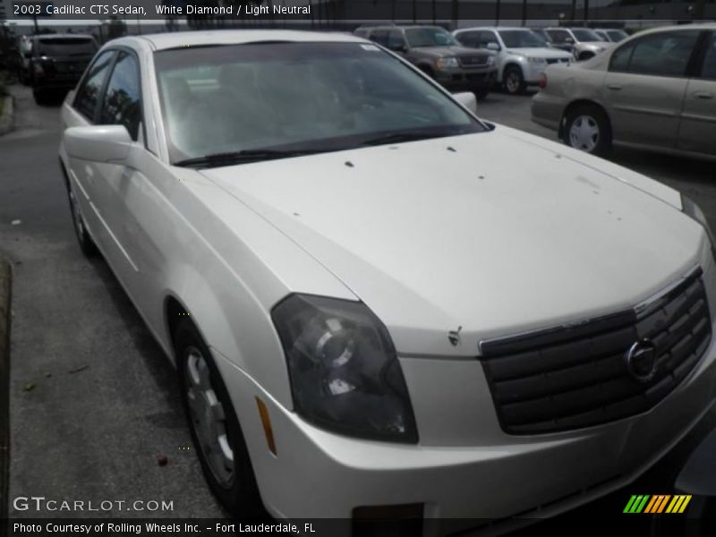 White Diamond / Light Neutral 2003 Cadillac CTS Sedan