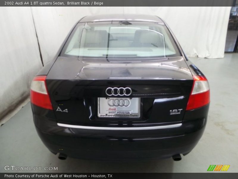 Brilliant Black / Beige 2002 Audi A4 1.8T quattro Sedan