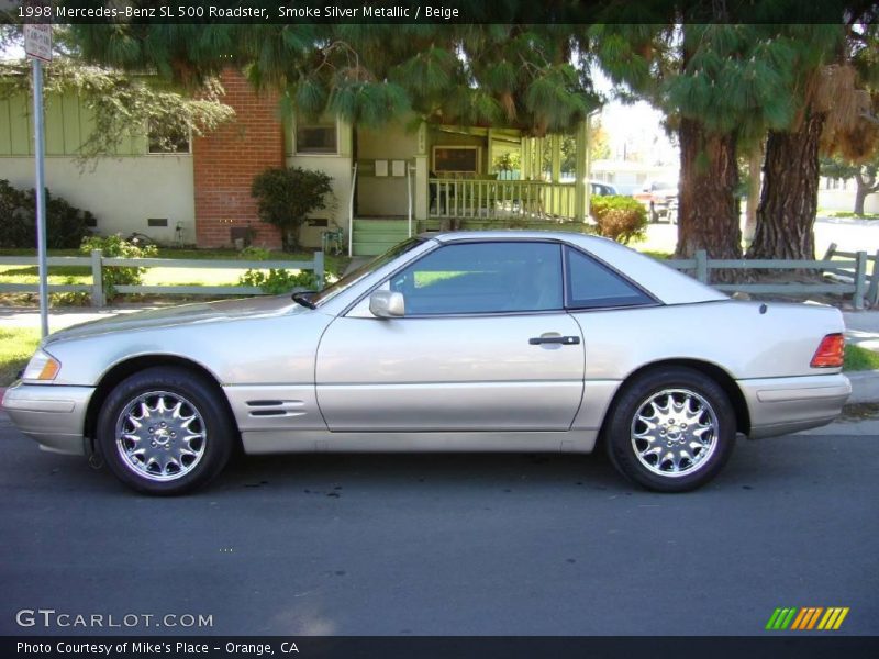 Smoke Silver Metallic / Beige 1998 Mercedes-Benz SL 500 Roadster