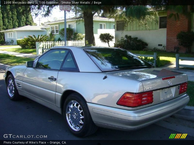 Smoke Silver Metallic / Beige 1998 Mercedes-Benz SL 500 Roadster