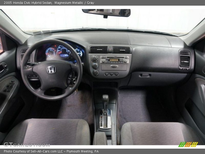 Magnesium Metallic / Gray 2005 Honda Civic Hybrid Sedan
