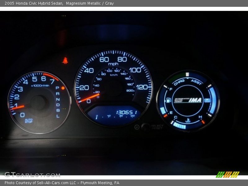 Magnesium Metallic / Gray 2005 Honda Civic Hybrid Sedan