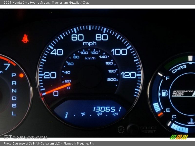 Magnesium Metallic / Gray 2005 Honda Civic Hybrid Sedan
