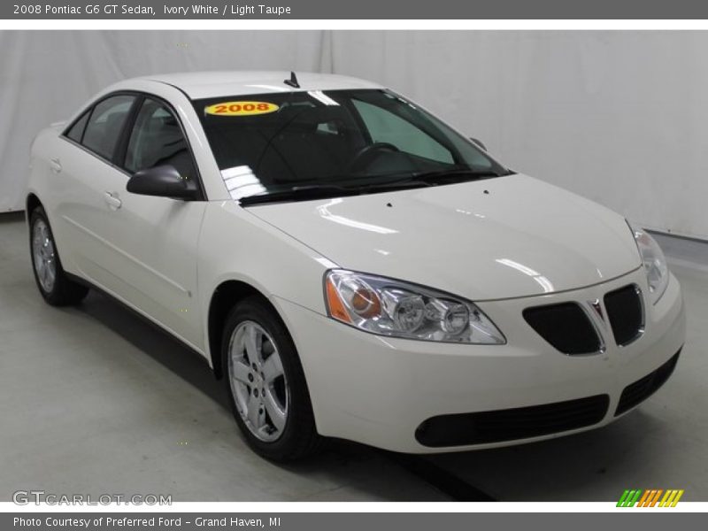 Ivory White / Light Taupe 2008 Pontiac G6 GT Sedan