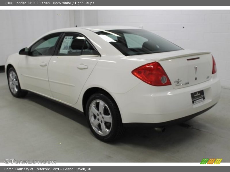 Ivory White / Light Taupe 2008 Pontiac G6 GT Sedan