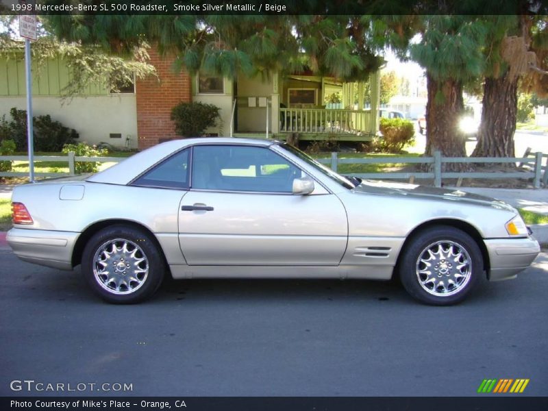Smoke Silver Metallic / Beige 1998 Mercedes-Benz SL 500 Roadster