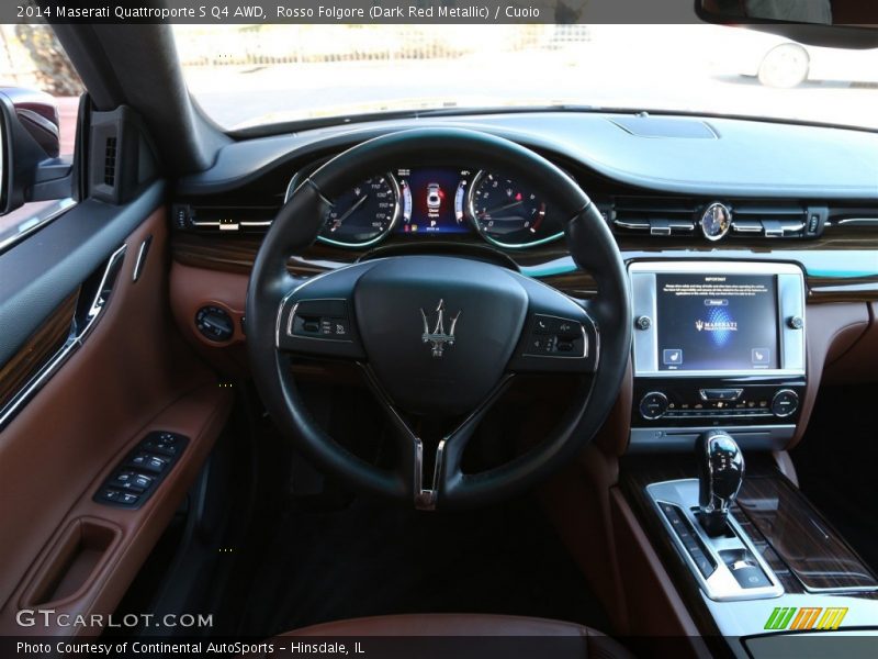 Rosso Folgore (Dark Red Metallic) / Cuoio 2014 Maserati Quattroporte S Q4 AWD