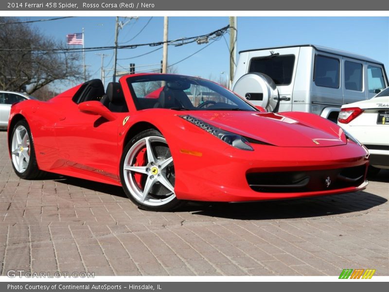 Rosso Corsa (Red) / Nero 2014 Ferrari 458 Spider