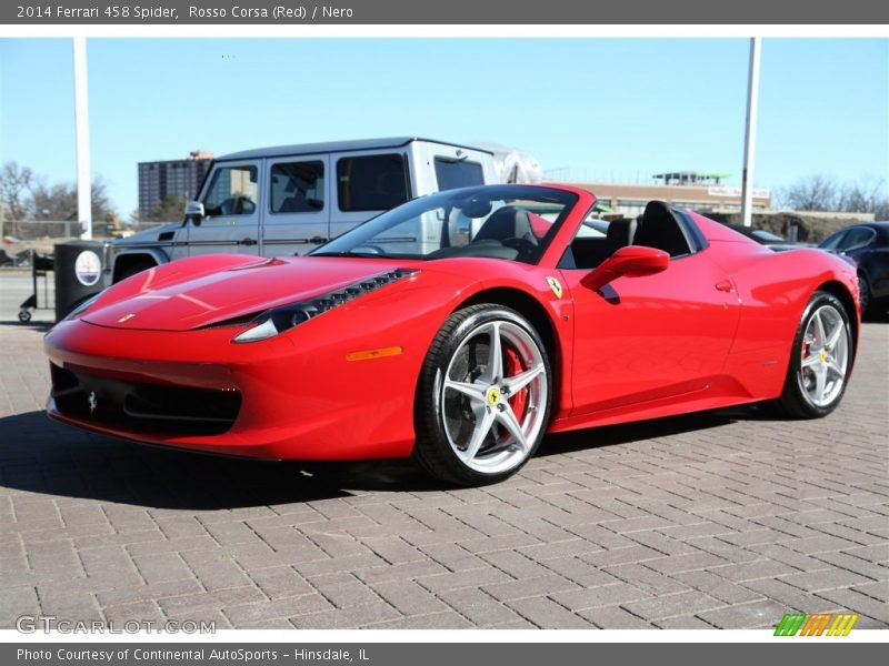 Front 3/4 View of 2014 458 Spider