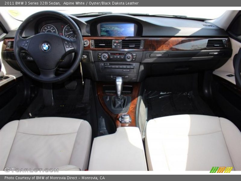 Alpine White / Oyster/Black Dakota Leather 2011 BMW 3 Series 328i Sedan