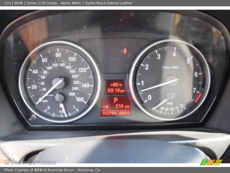 Alpine White / Oyster/Black Dakota Leather 2011 BMW 3 Series 328i Sedan