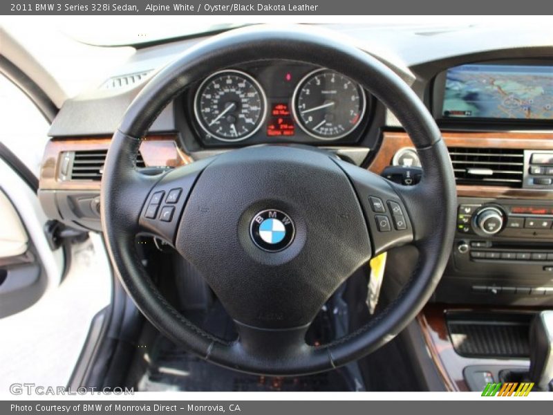 Alpine White / Oyster/Black Dakota Leather 2011 BMW 3 Series 328i Sedan