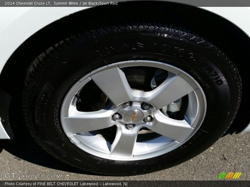 Summit White / Jet Black/Sport Red 2014 Chevrolet Cruze LT