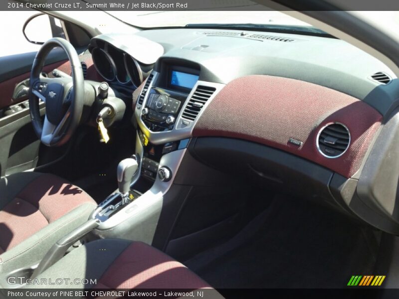 Summit White / Jet Black/Sport Red 2014 Chevrolet Cruze LT
