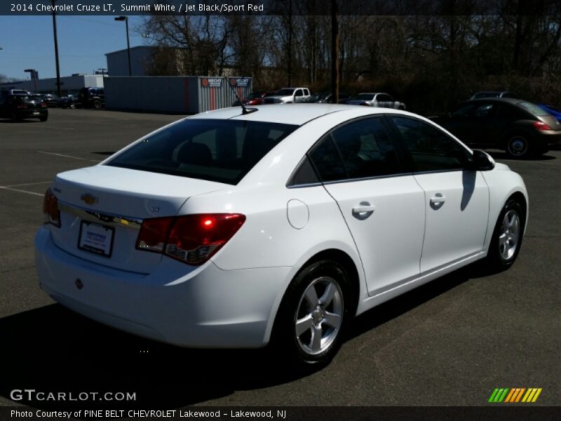 Summit White / Jet Black/Sport Red 2014 Chevrolet Cruze LT