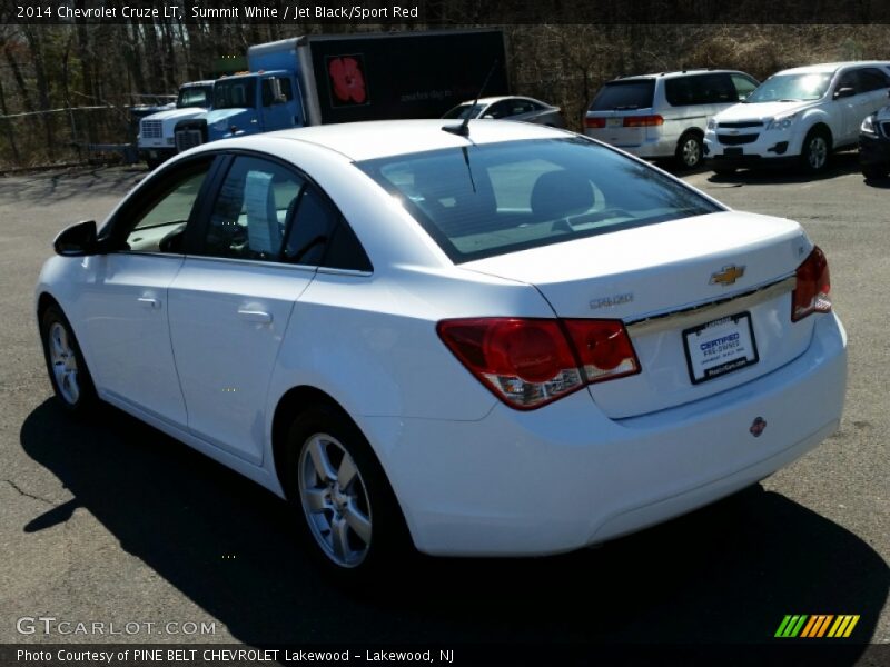 Summit White / Jet Black/Sport Red 2014 Chevrolet Cruze LT