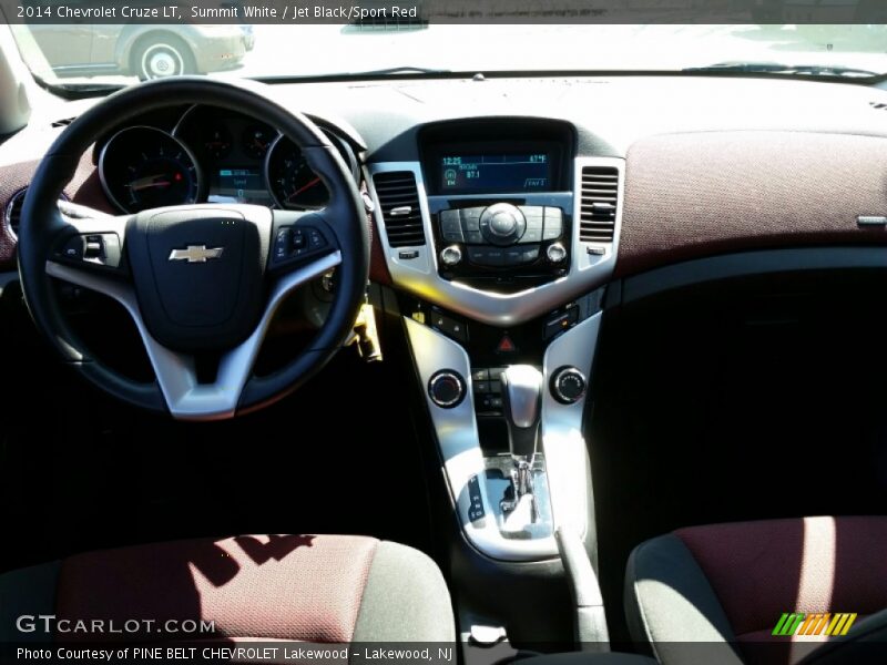 Summit White / Jet Black/Sport Red 2014 Chevrolet Cruze LT