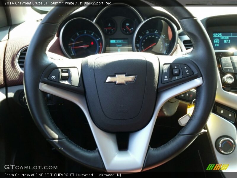 Summit White / Jet Black/Sport Red 2014 Chevrolet Cruze LT