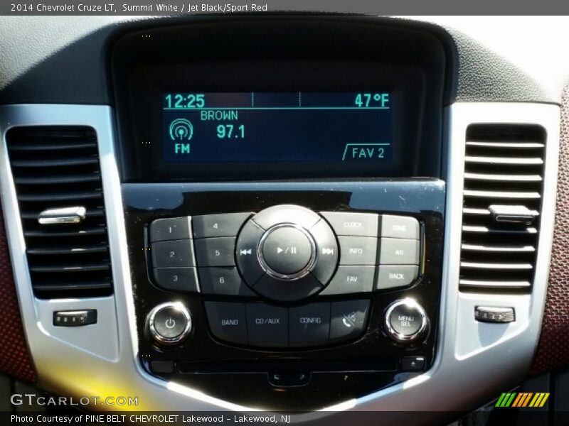 Summit White / Jet Black/Sport Red 2014 Chevrolet Cruze LT