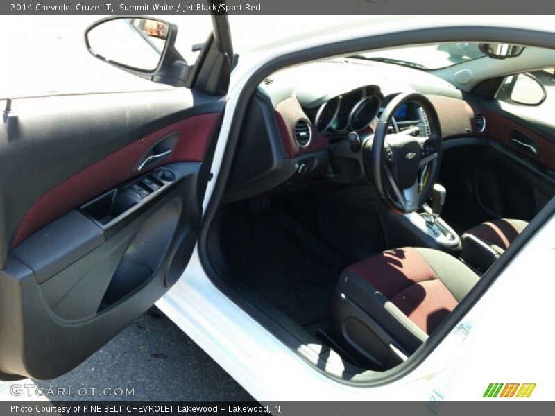 Summit White / Jet Black/Sport Red 2014 Chevrolet Cruze LT