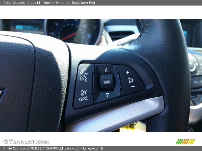 Summit White / Jet Black/Sport Red 2014 Chevrolet Cruze LT