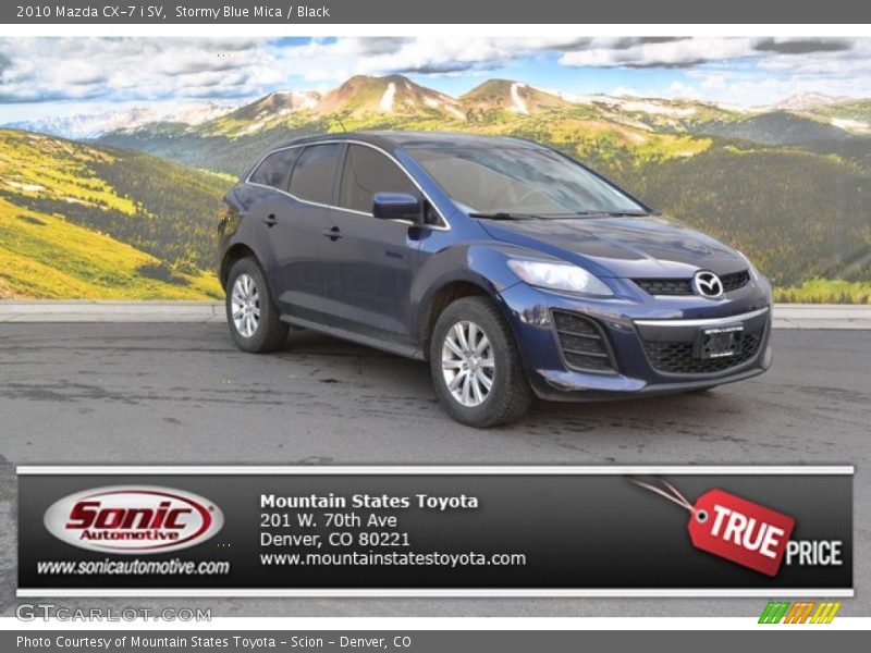 Stormy Blue Mica / Black 2010 Mazda CX-7 i SV