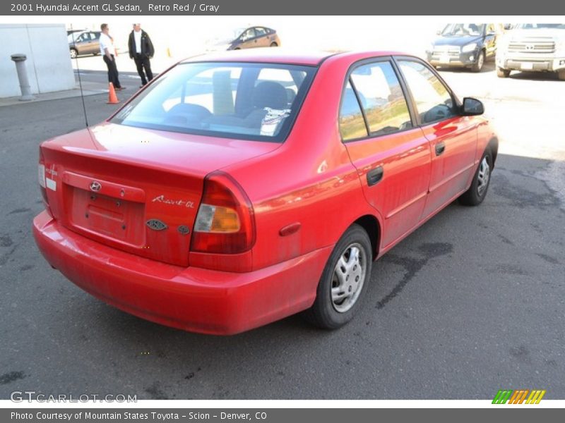 Retro Red / Gray 2001 Hyundai Accent GL Sedan