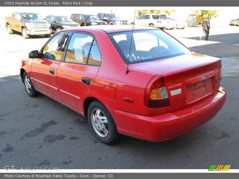 Retro Red / Gray 2001 Hyundai Accent GL Sedan