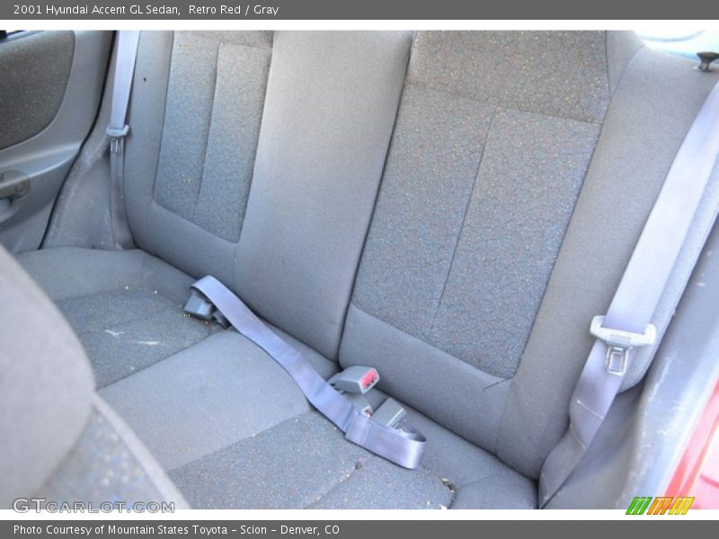 Retro Red / Gray 2001 Hyundai Accent GL Sedan