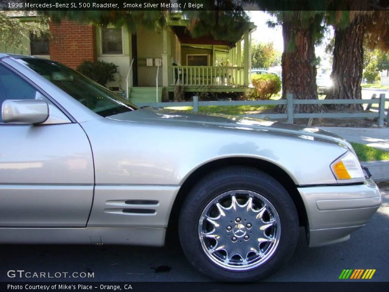 Smoke Silver Metallic / Beige 1998 Mercedes-Benz SL 500 Roadster